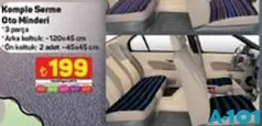 KOMPLE SERME OTO MİNDERİ 3 PARÇA fiyat ve kampanya bilgisi